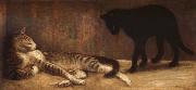 theophile-alexandre steinlen Chat et Chatte oil painting